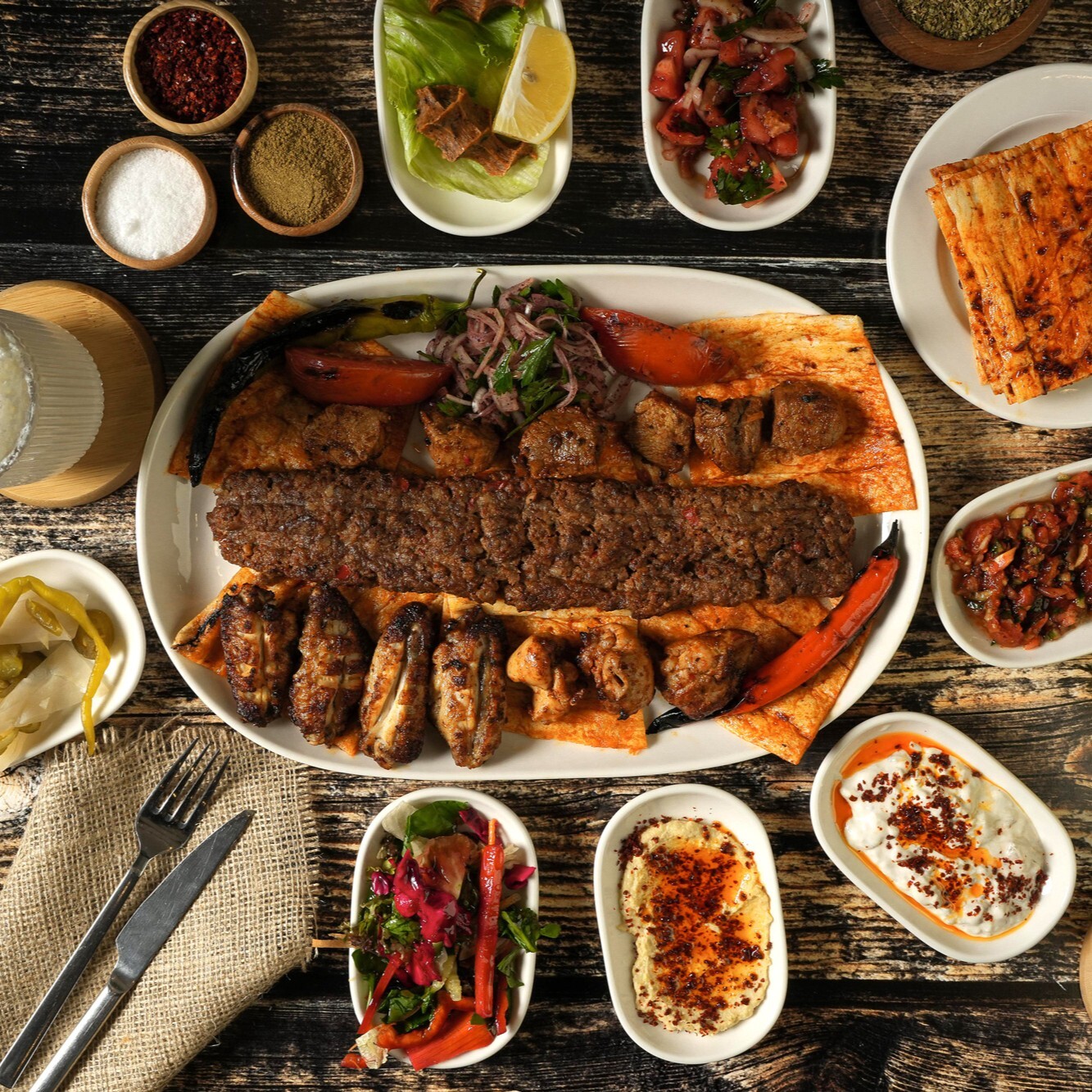 Karışık Muhtar Sofrası (1 Kişilik)