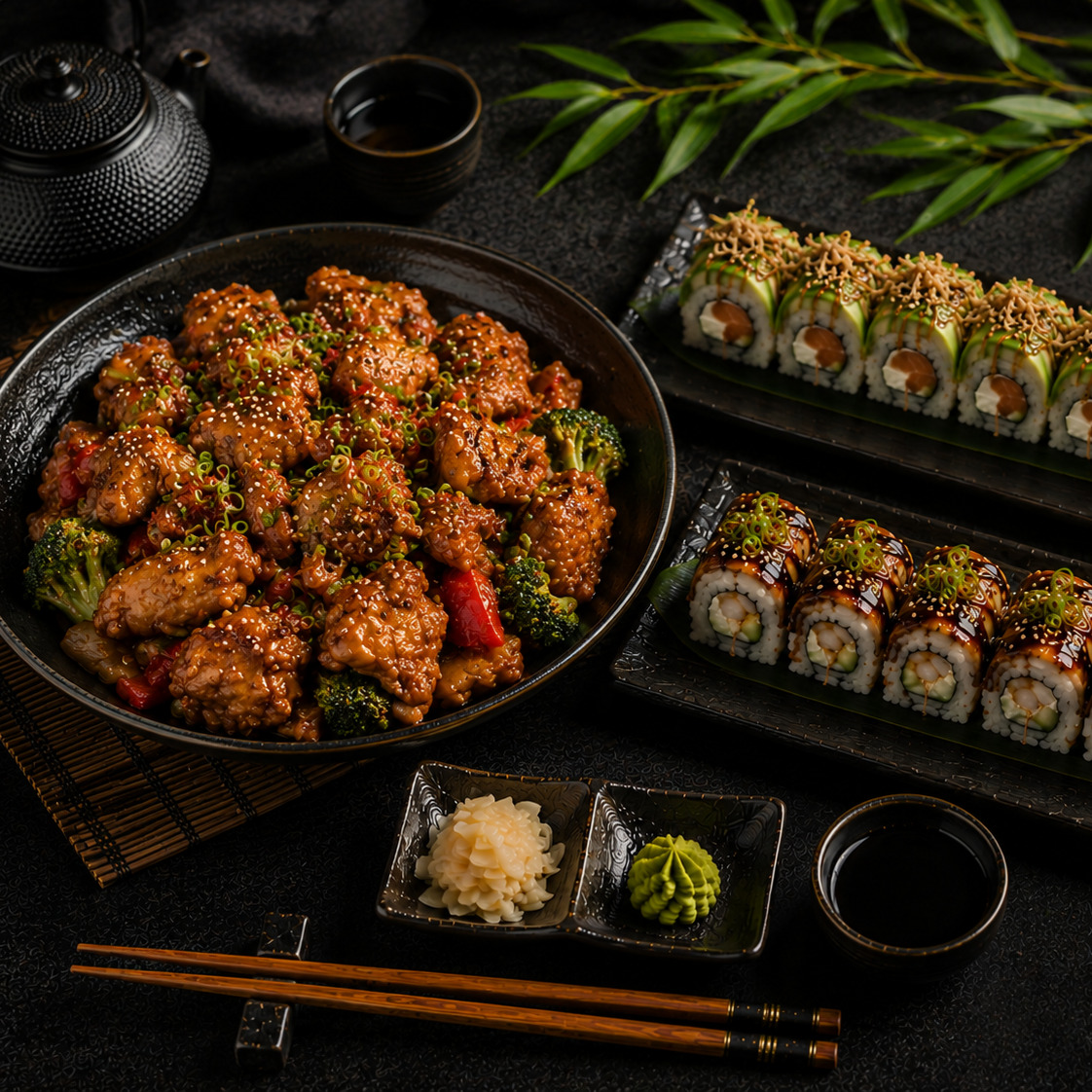 General TSO + 2 Sushi ( 16 Parça )