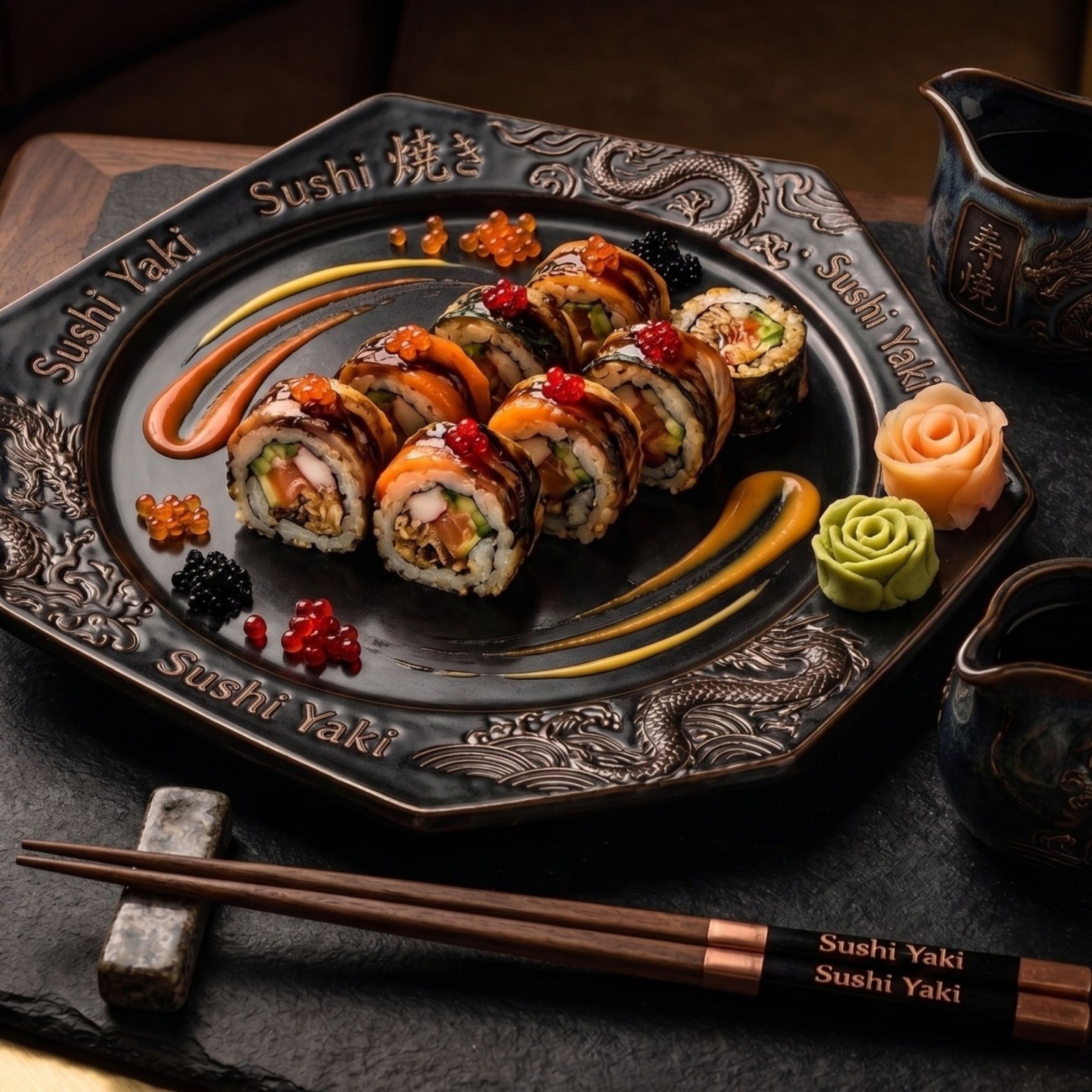 210- Sushi Yaki Tako Sezar Roll (8 Pcs.)