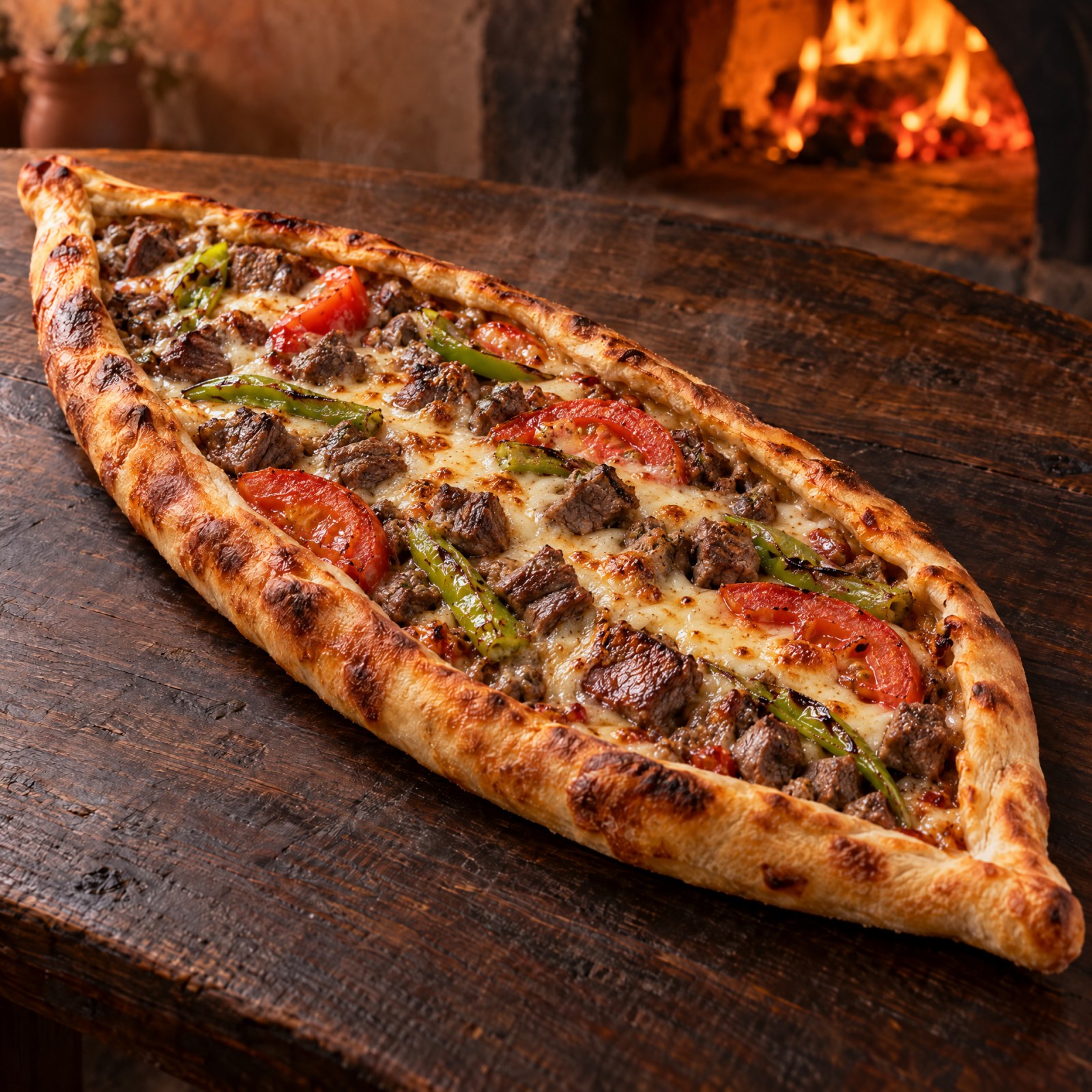 Kuşbaşılı Kaşarlı Pide
