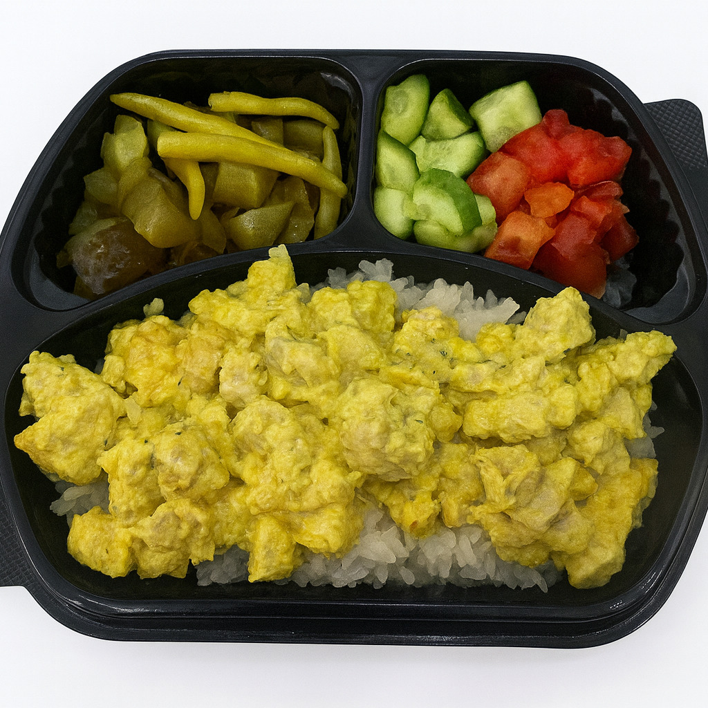 Köri Tavuklu Basmati Pilav
