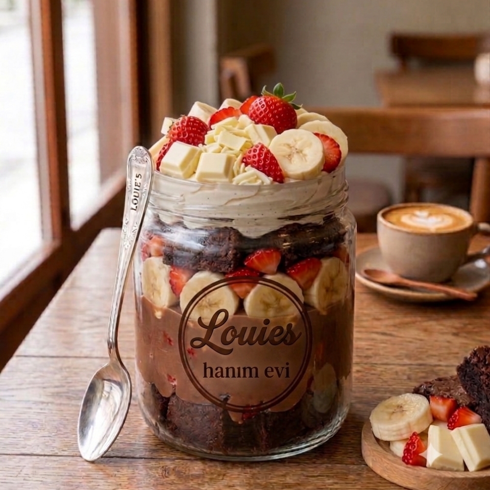 Evim Meyveli Brownie Kavanozu