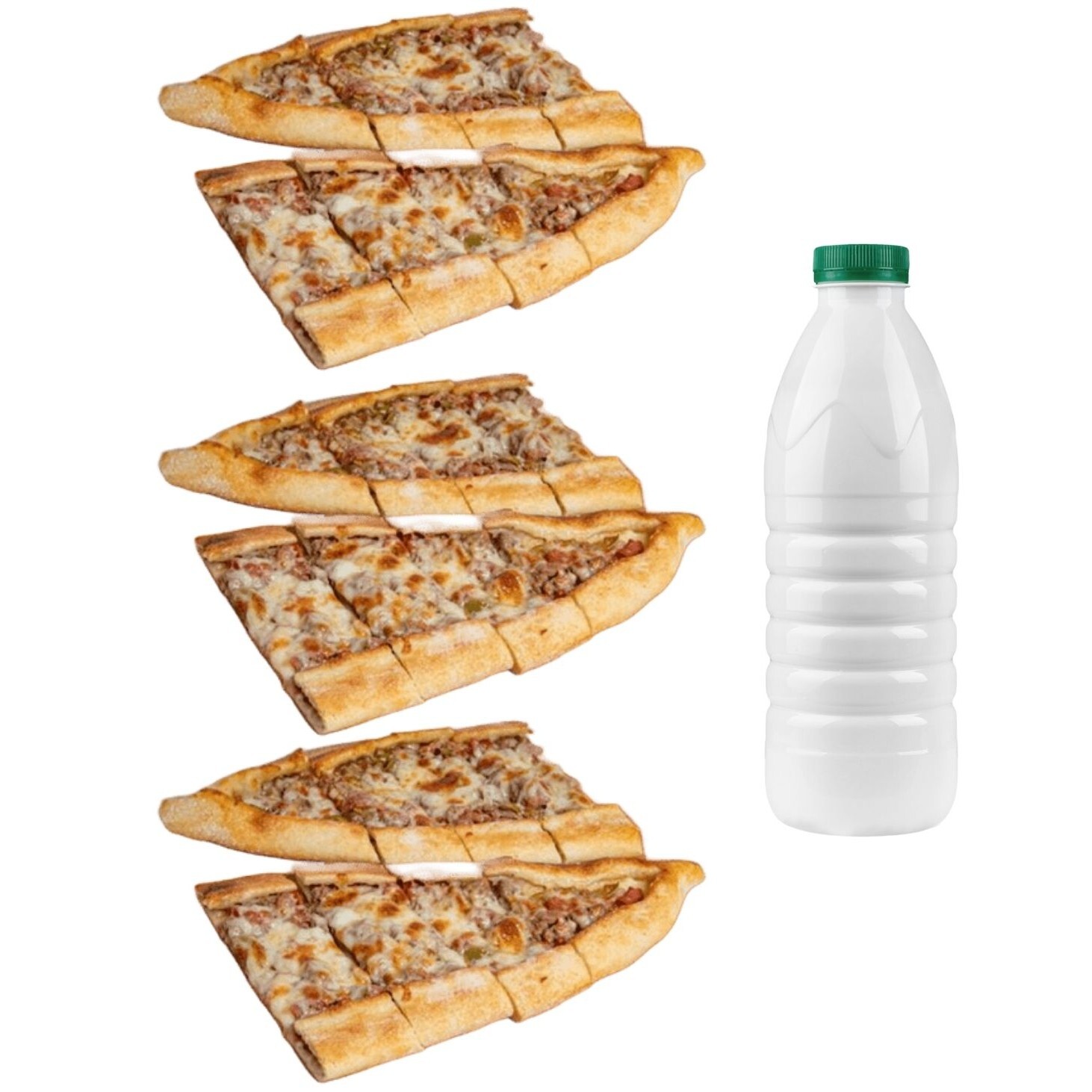 3 'Lü Kuşbaşılı Kaşarlı Pide Menü