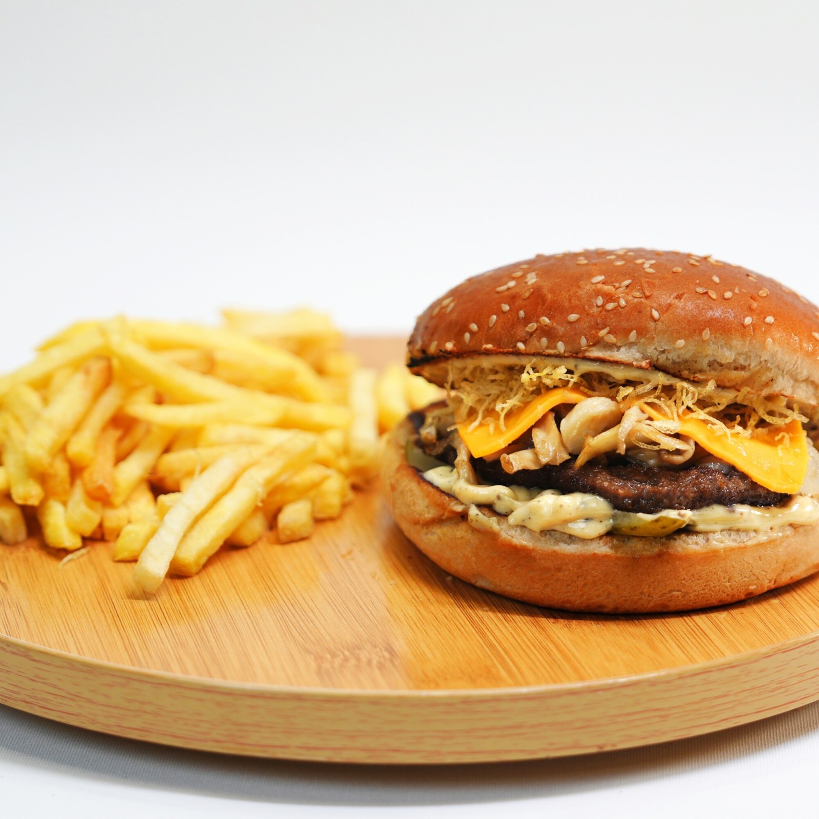 İstiridye Mantarlı Burger