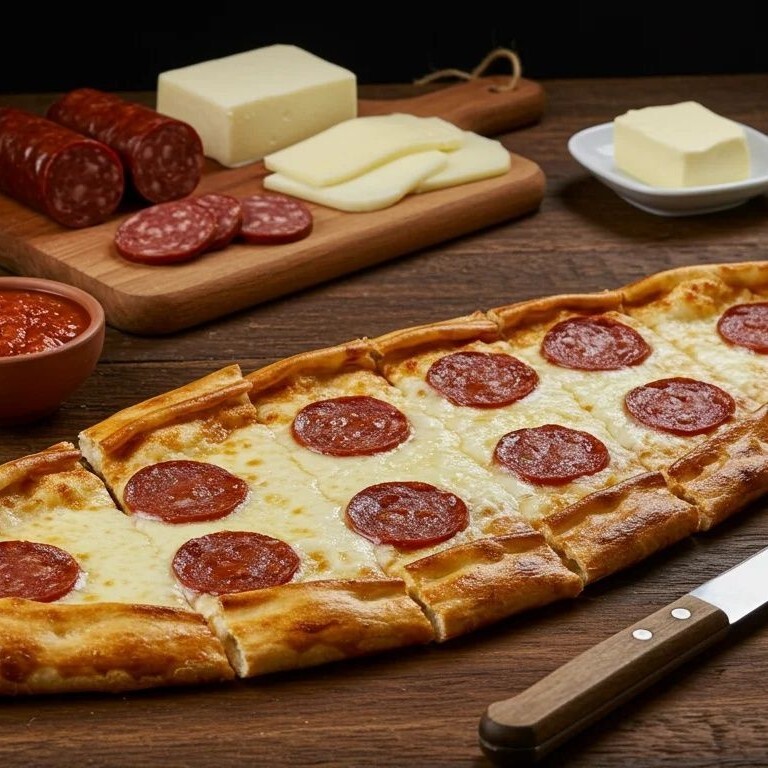 Sucuklu Kaşarlı Pide