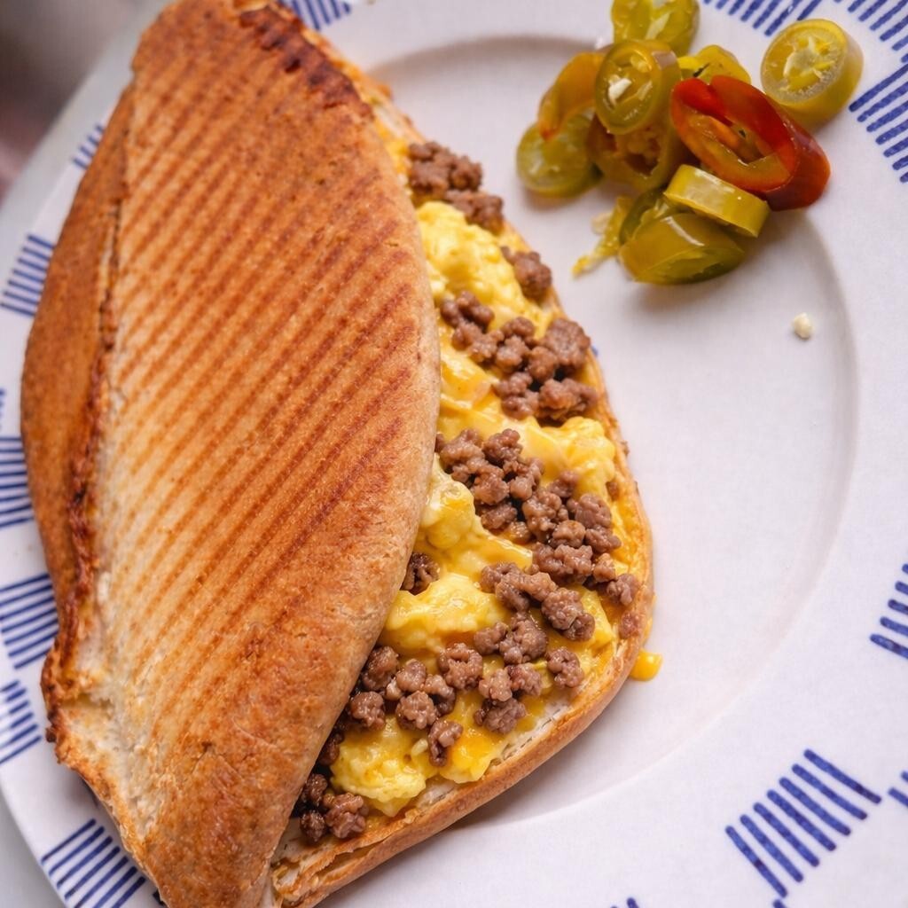 Çift Yumurtalı Kavurmalı Tost