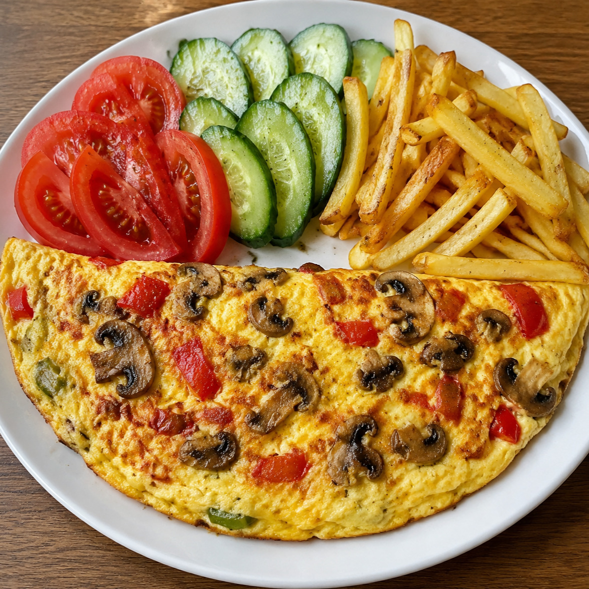 Mantarlı Kaşarlı Omlet