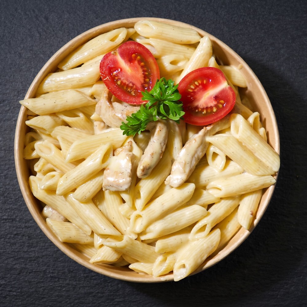 Cheddar Soslu Tavuklu Penne Makarna