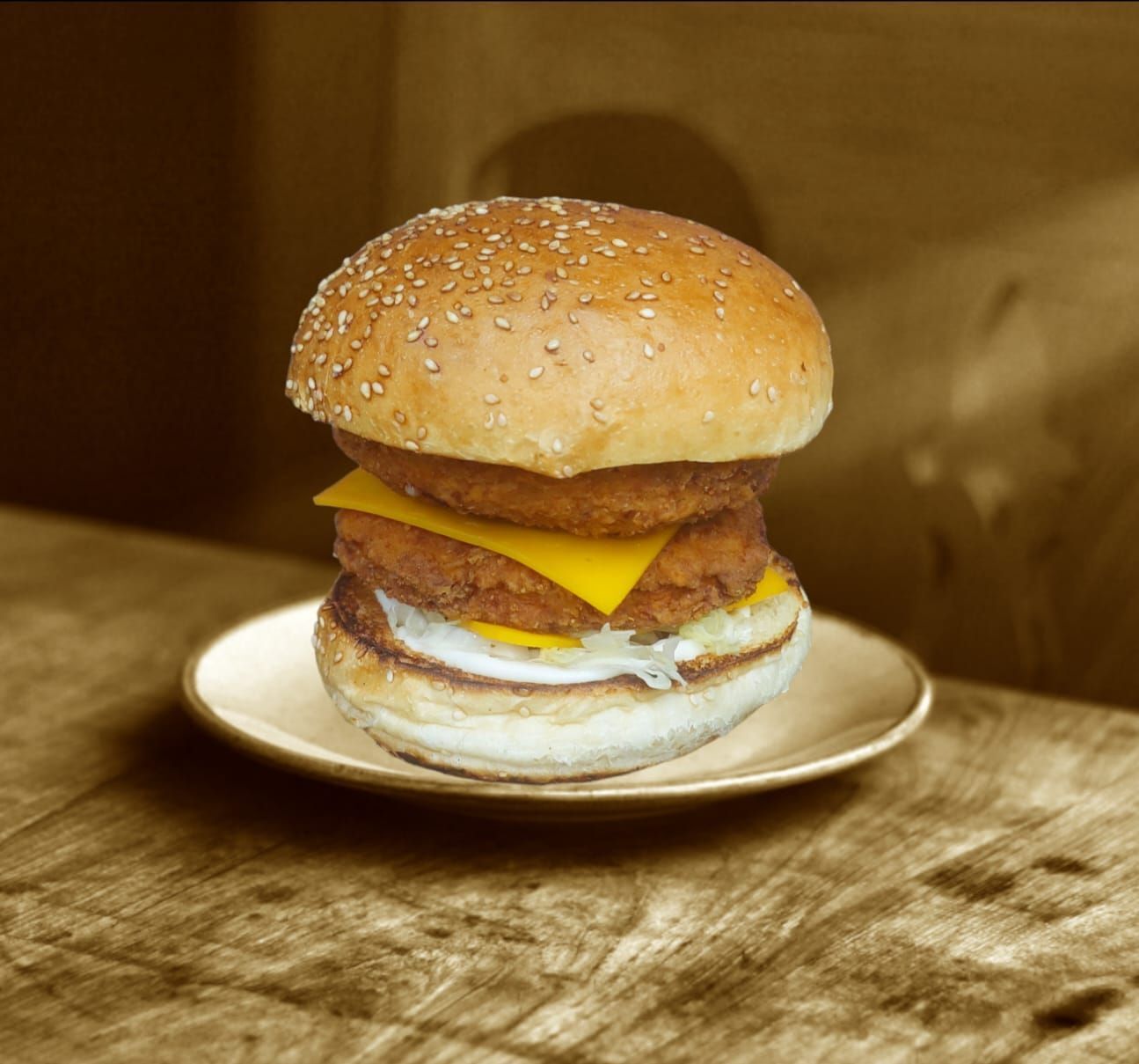 Double Çıtır Kaplamalı Tavuk Göğüs Burger
