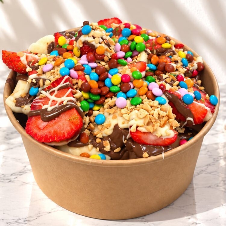 B&G Classic Bowl Kova Çilek Muz ve Bol Süsleme