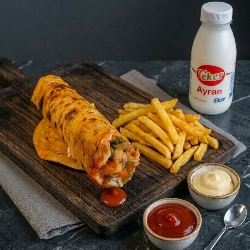 Tavuk Dürüm Ayranlı Menü ( 75 Gr )