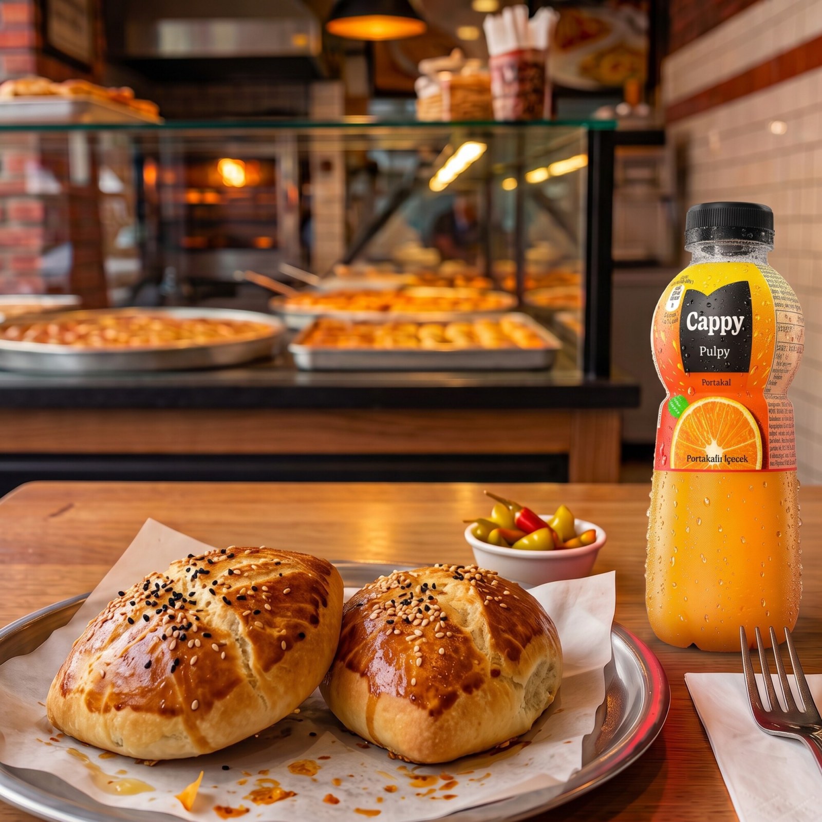 2 Poğaça + Cappy Pulpy Portakal 330ml.