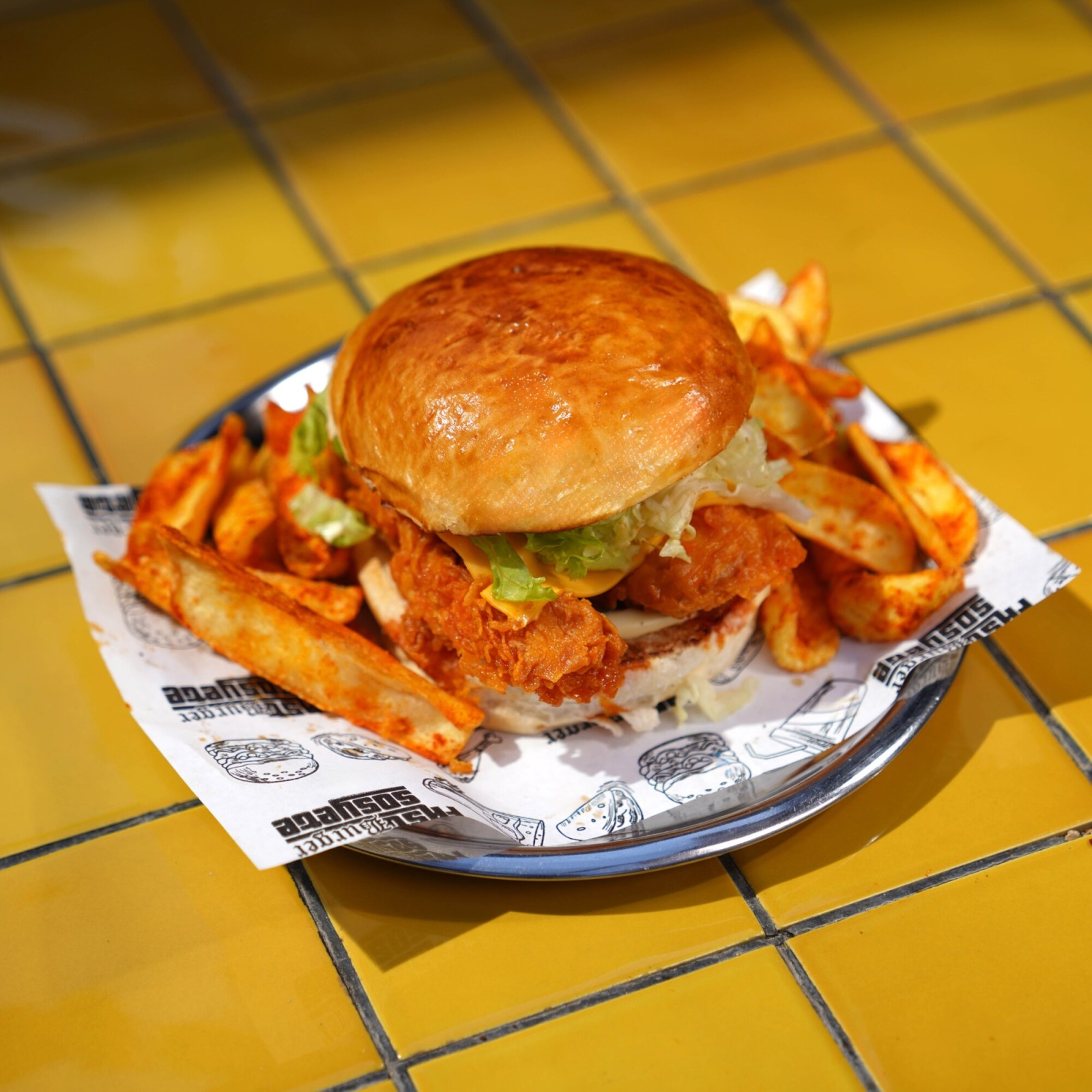 Basic Chicken Cheese Burger
