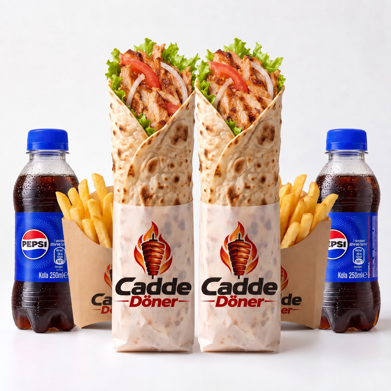 2'li Tavuk Döner Dürüm Menü