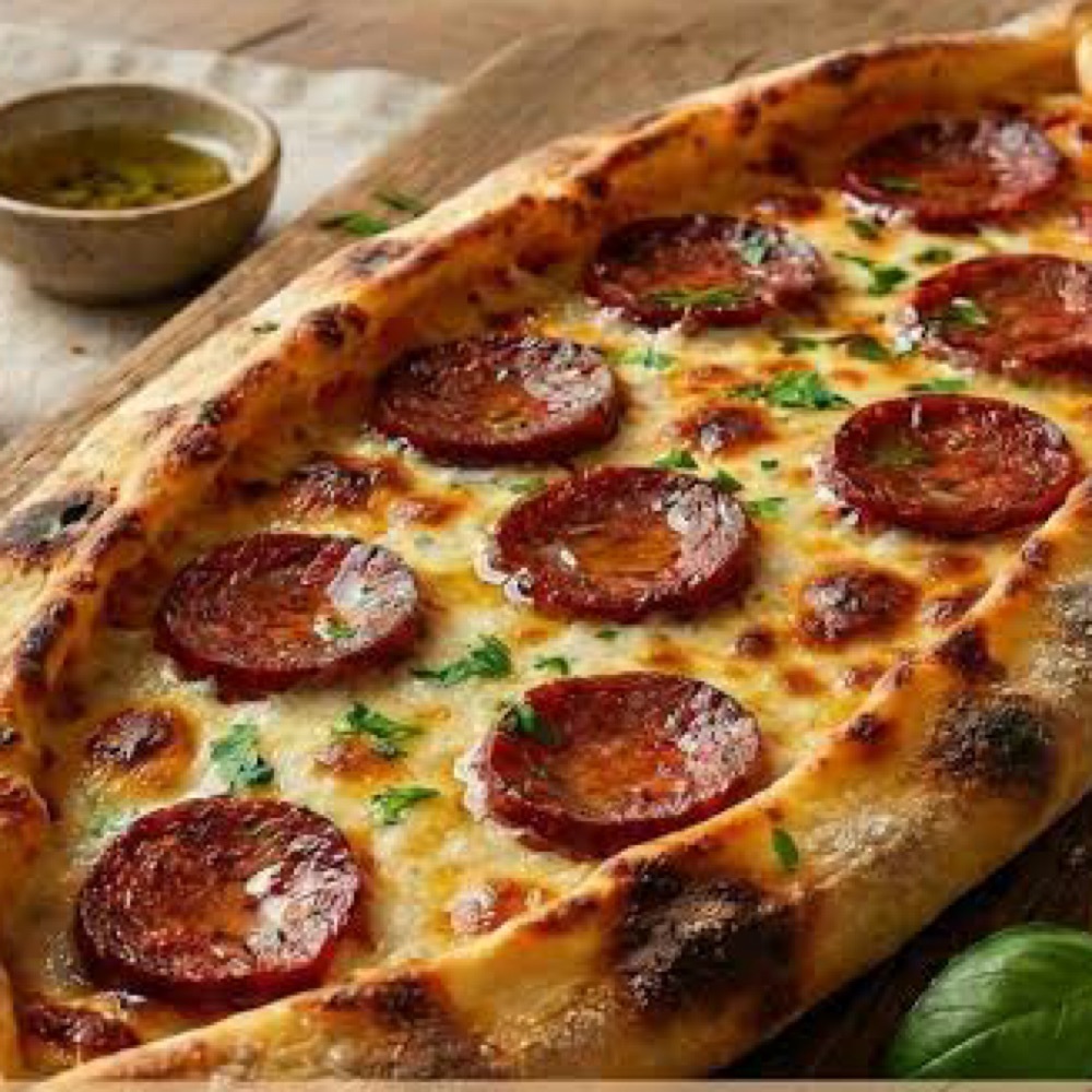 Sucuklu Kaşarlı Pide (Açık)