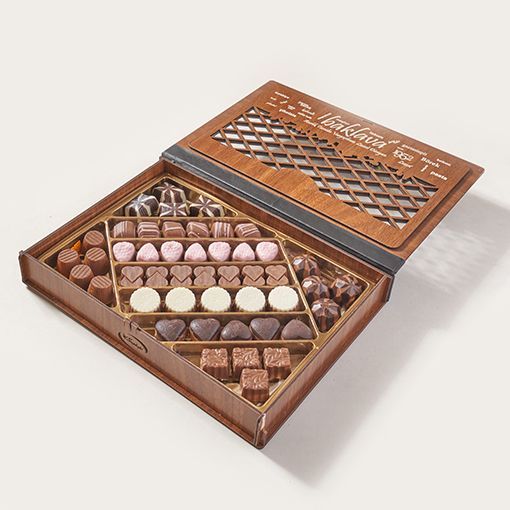 AhşapDikdörtgenKutuSpecialÇikolata800 Gr