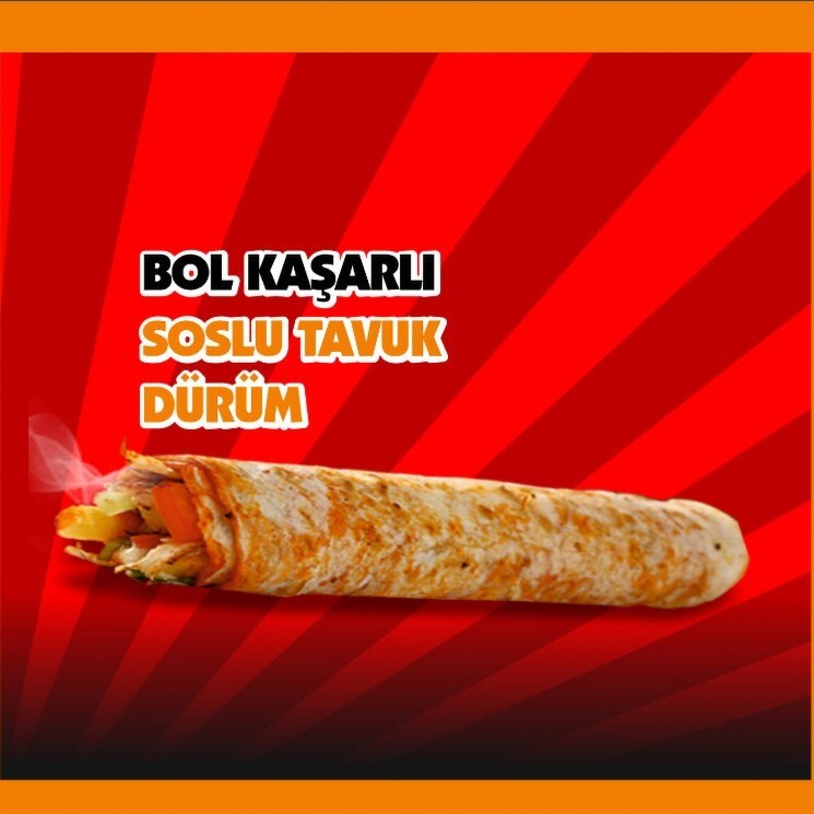 Bol Kaşarlı Tavuk Döner Dürüm