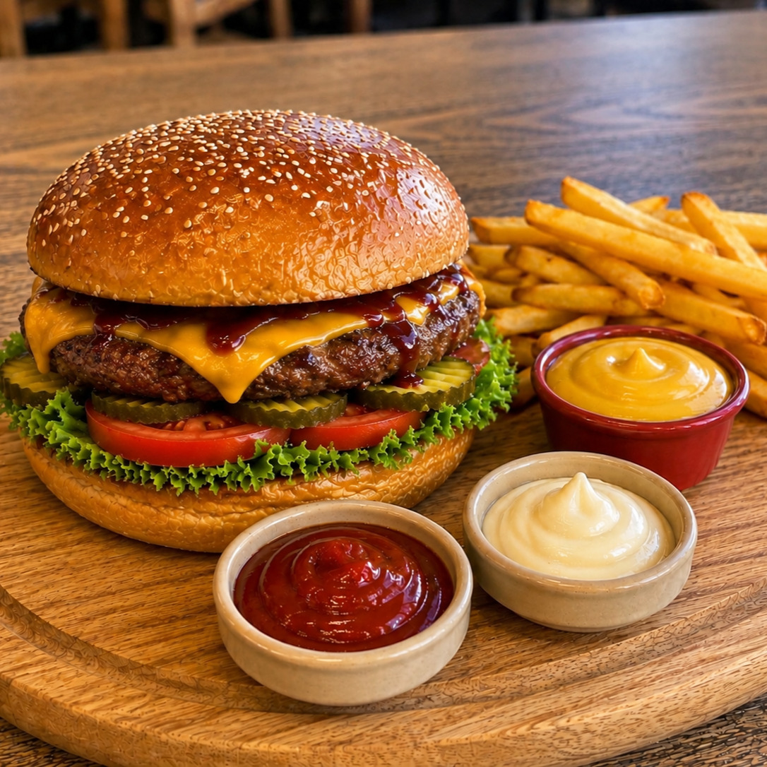 BBQ Et Burger Menü
