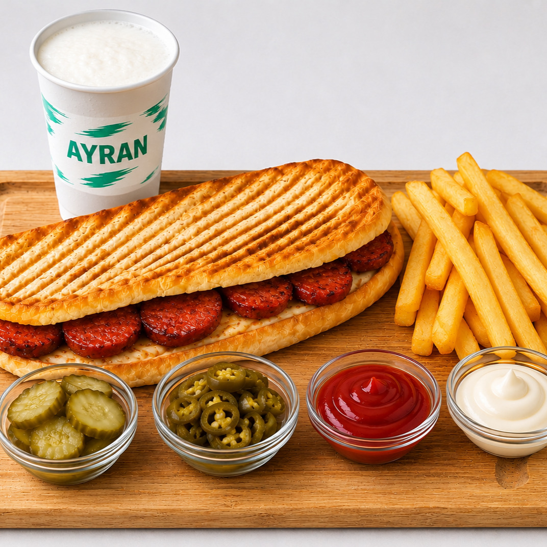 Ayvalık Sucuklu Tost Menü
