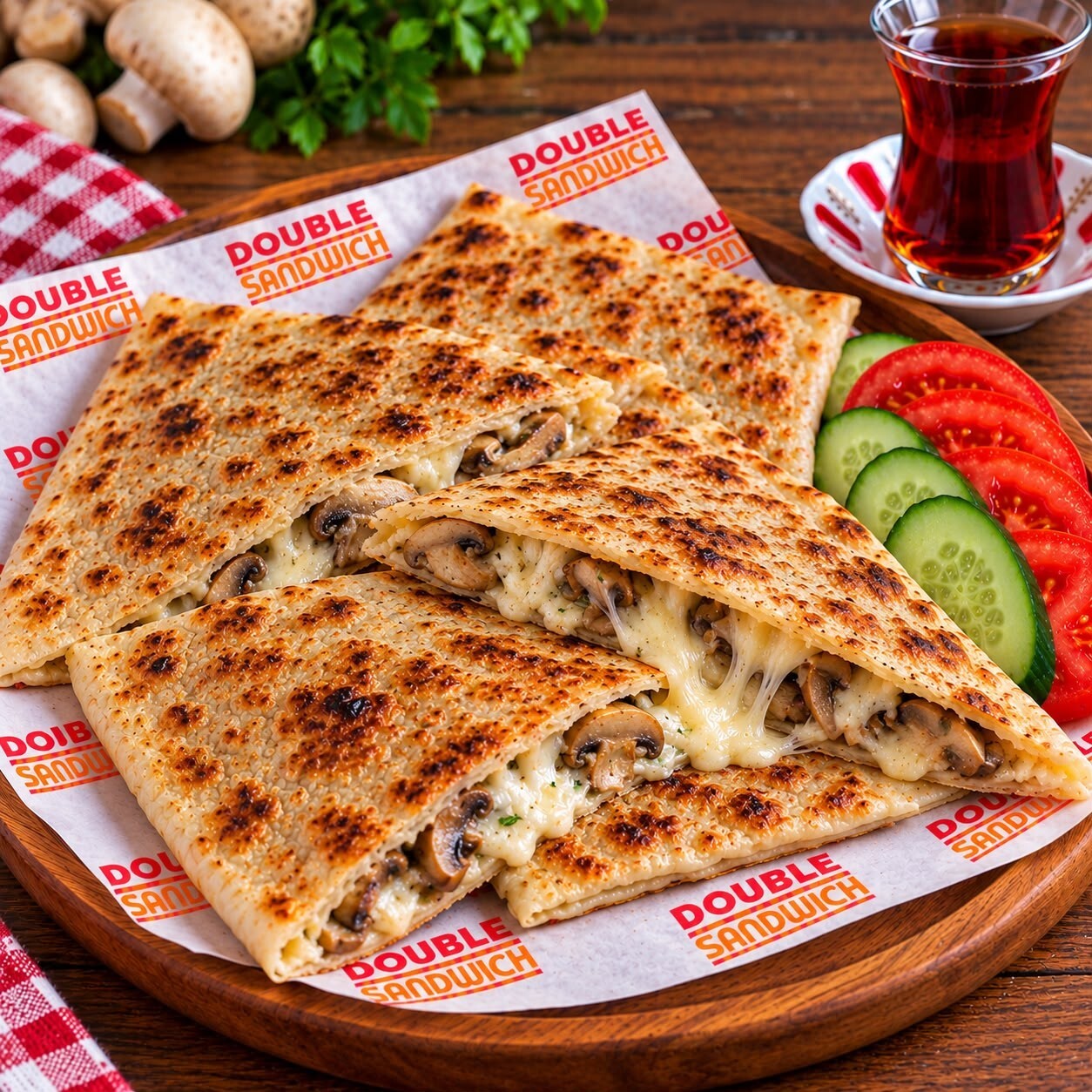 Kaşarlı Mantarlı Gözleme