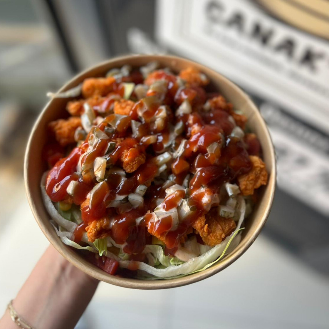 Chicken Burger Bowl