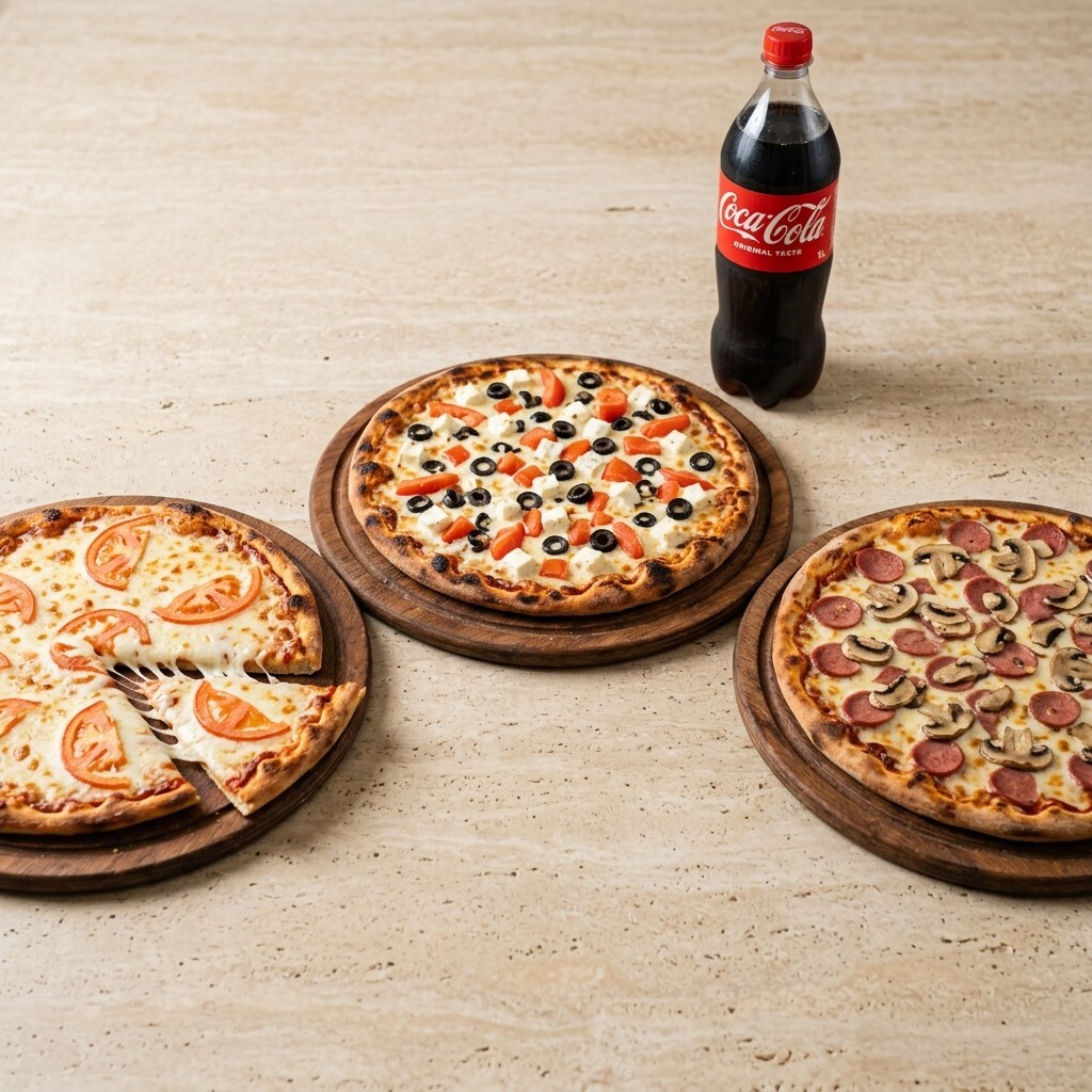 3'lü Pizza (Orta Boy) Menü