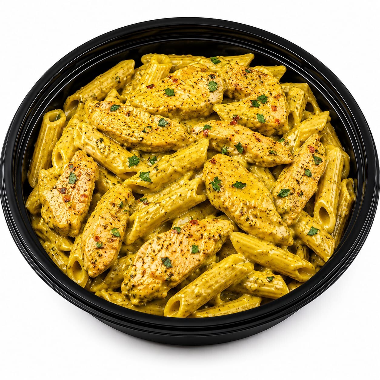 Tereyağlı Köri Soslu Tavuklu Makarna