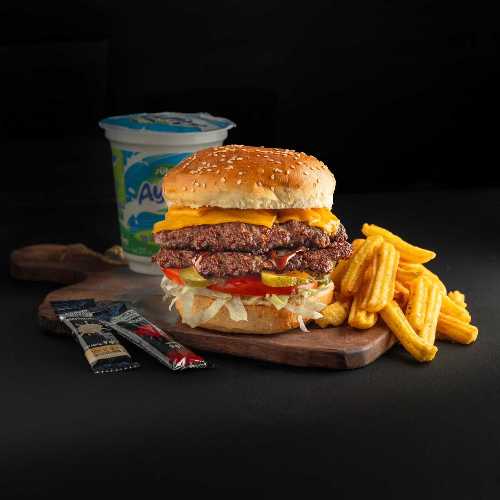 Double Burger Menü