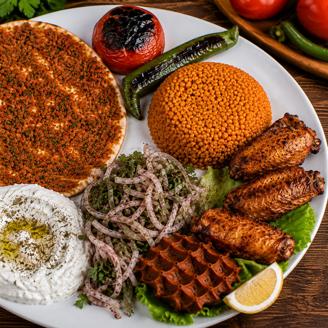1 Şiş Kanat 1 Lahmacun