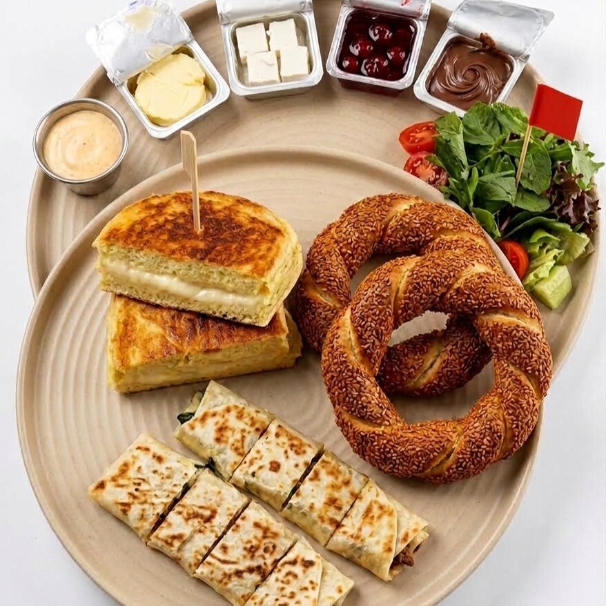 Gözlemeli Tostlu Kahvaltı