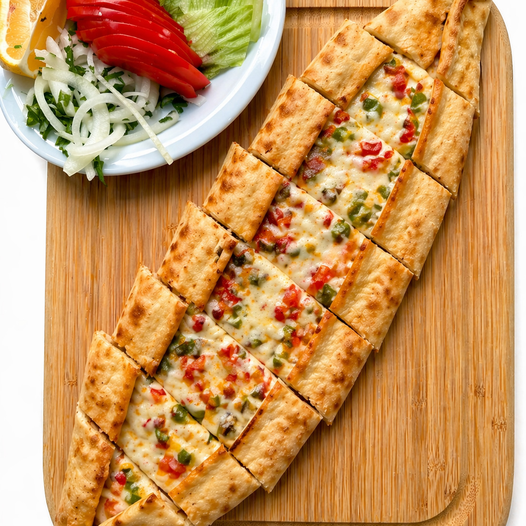 Sebzeli Kaşarlı Pide