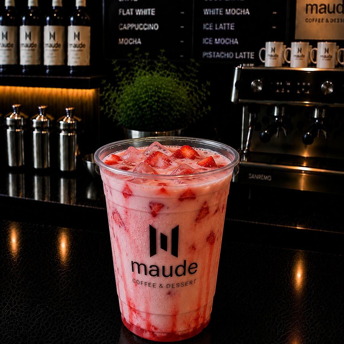 Ice Strawberry Matcha