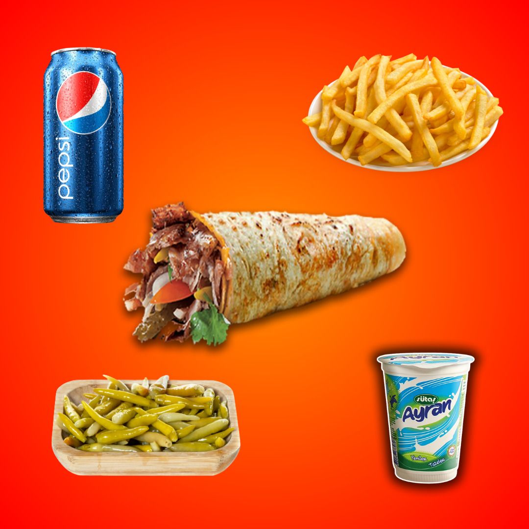 Urfa Dürüm - (Patatesli Menü©)AYRAN