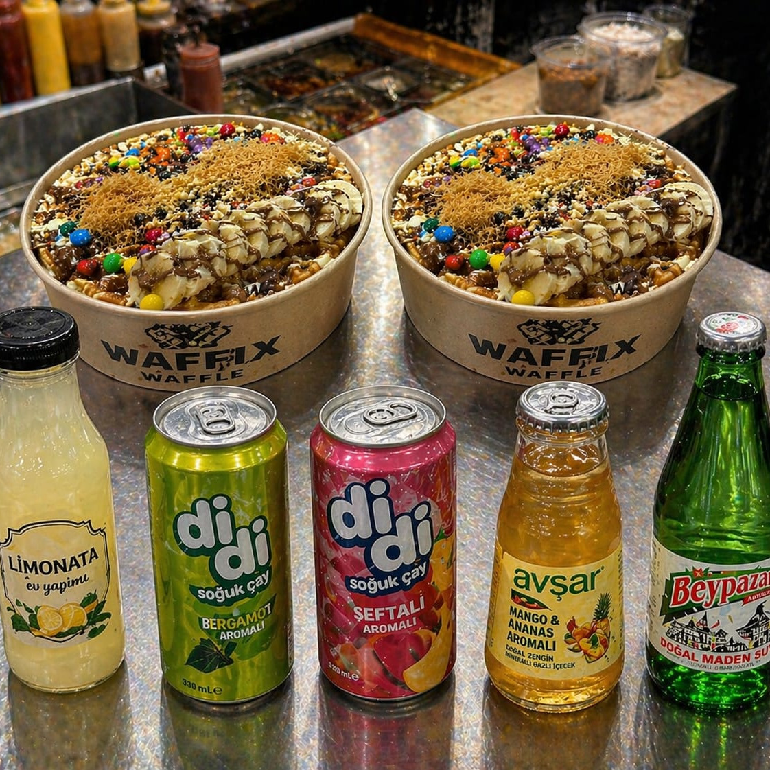 Waffix Waffle 2'li Muz Şöleni (içecekli)