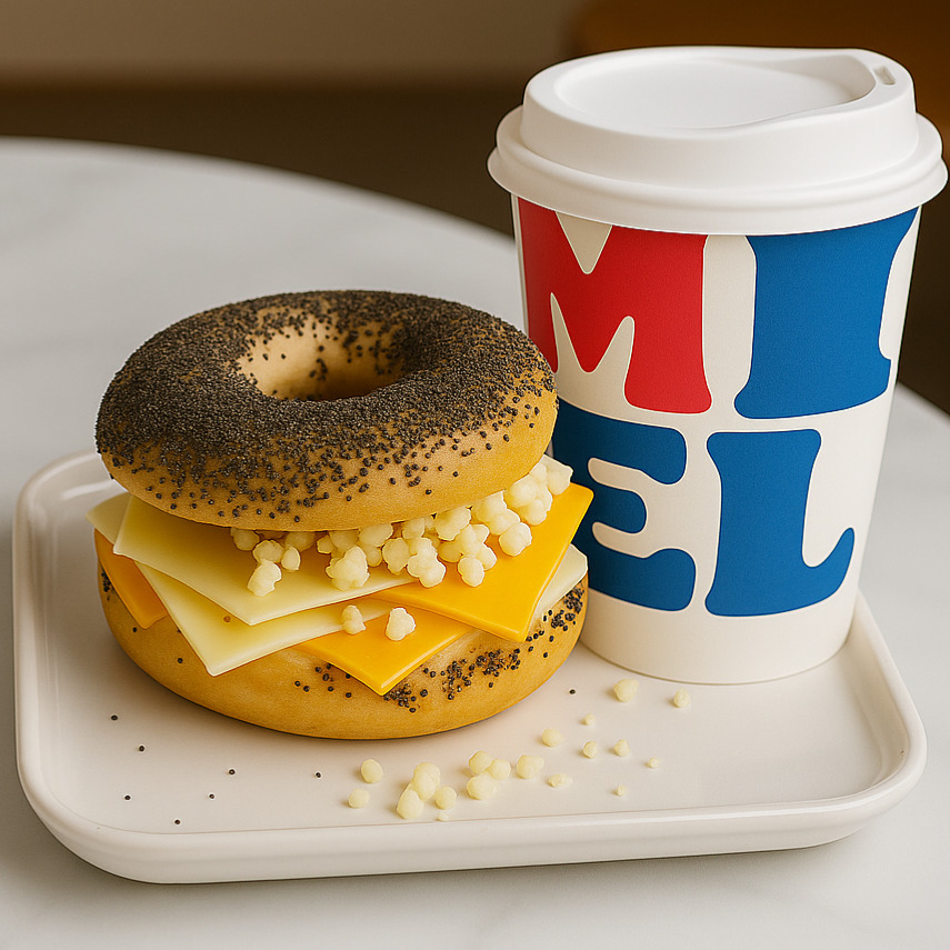 Americano&4 Peynirli Bagel Sandviç