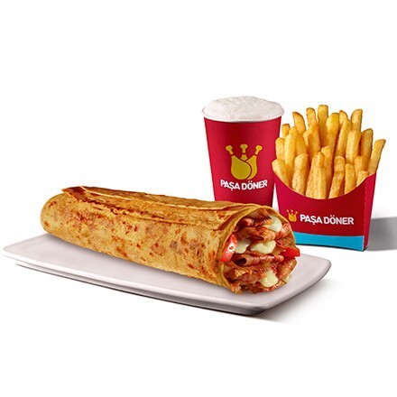 Gurme Lavaş Döner Büyük (135 gr.) & Patates Menü