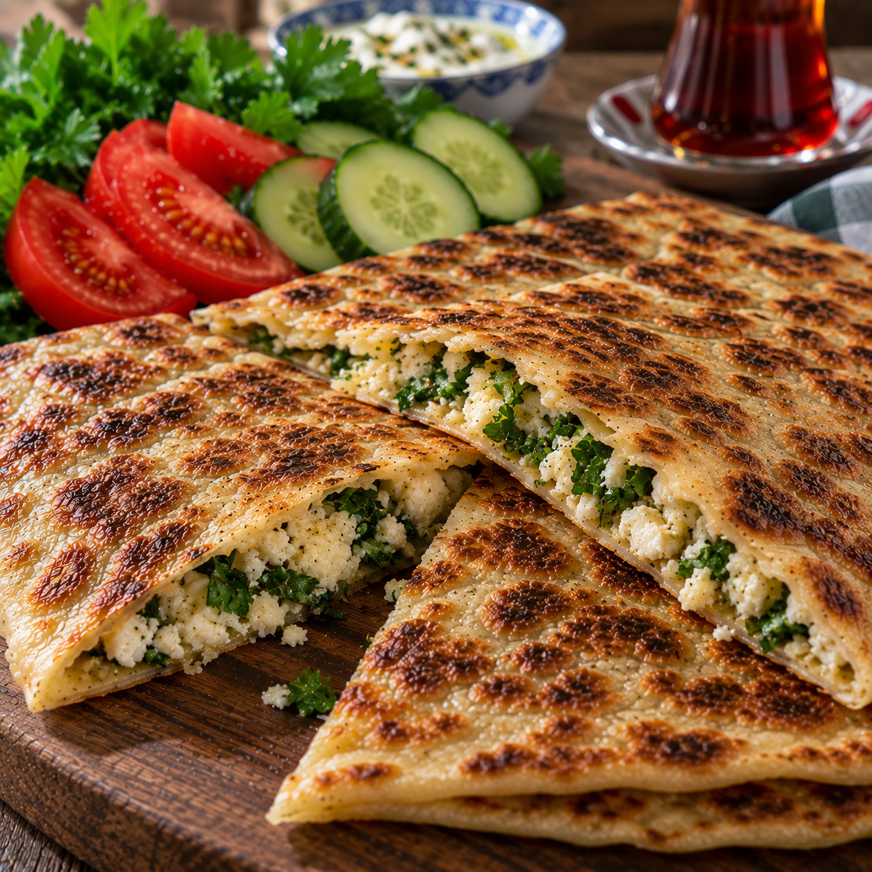 Otlu Peynirli Gözleme + Ayran