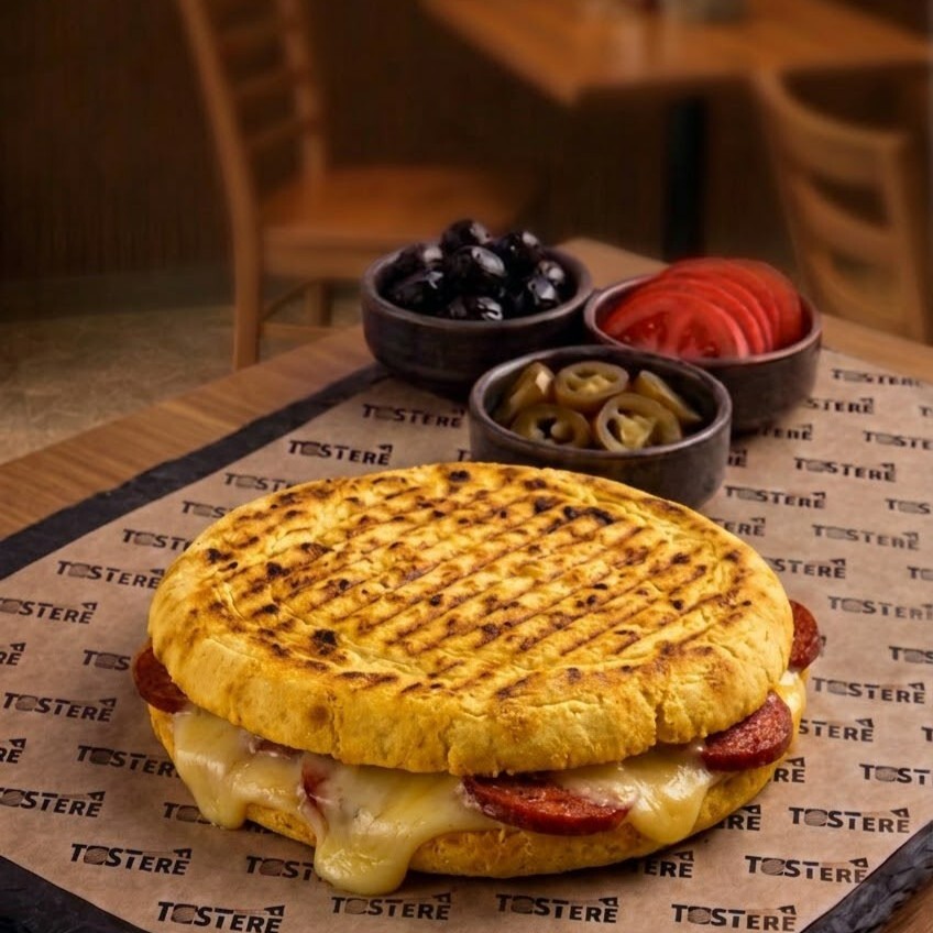Bazlama Çift Malzemeli Karışık Tost