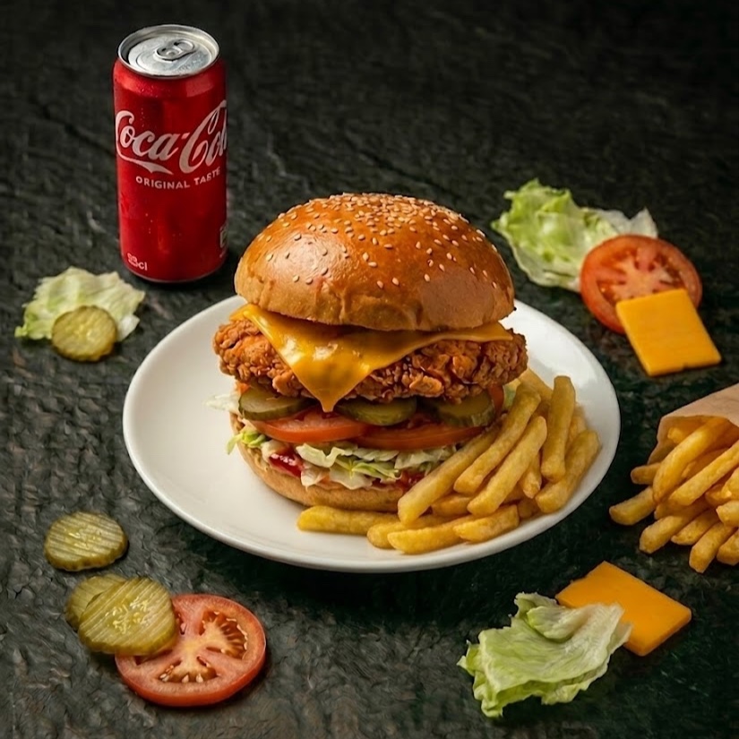 Cheesechicken Burger Menü
