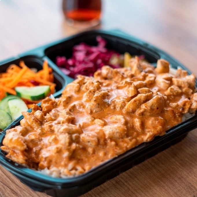 Barbekü soslu tavuk pilav