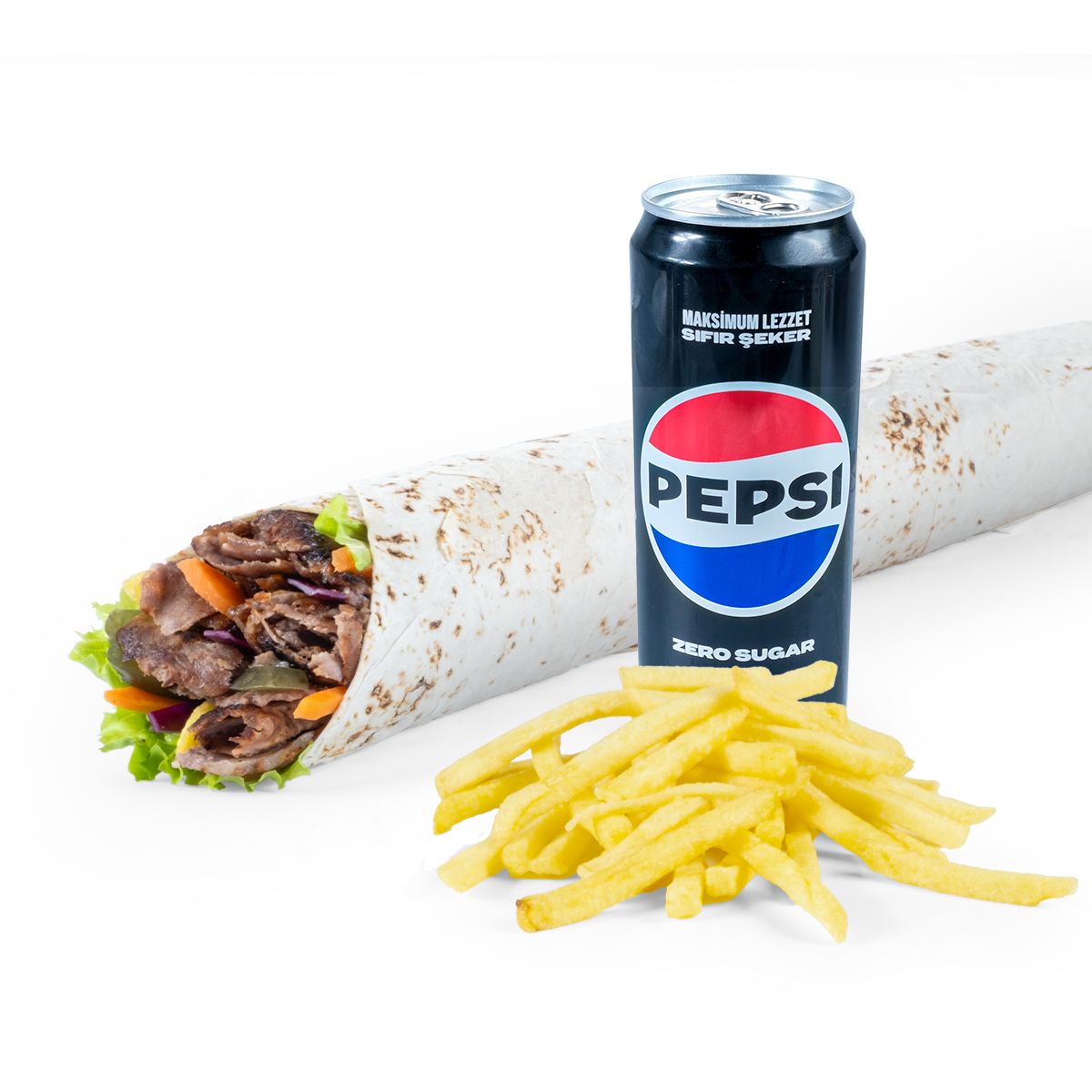 Long Et Döner Dürüm Menü (100gr.)