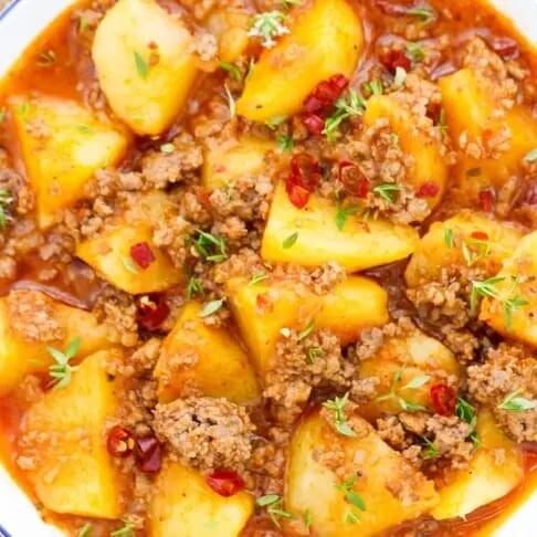 Fırında Kıymalı Patates