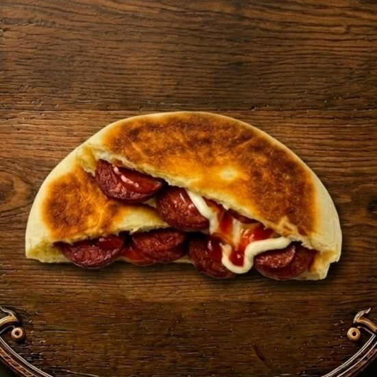 Sucuklu Bazlama Tost Bazlama ekmeği 150 gr