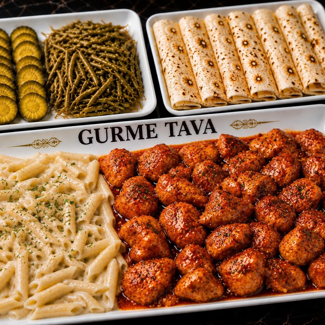 Gurme Tava & Kremalı Penne Makarna