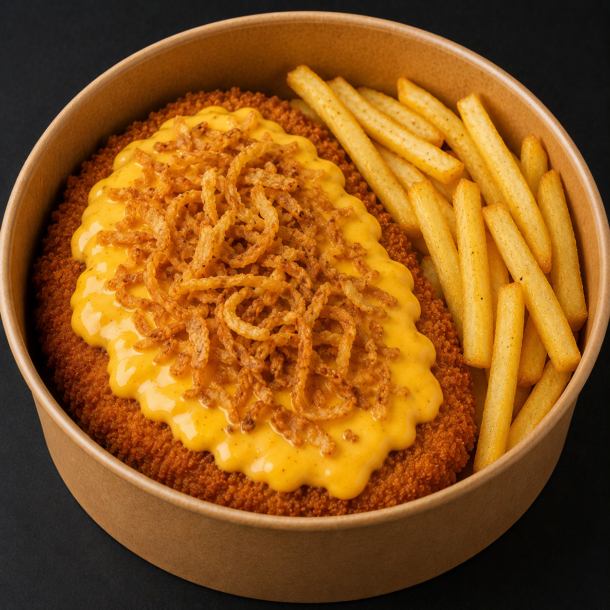 Ev Yapımı Cheddar Soslu Şnitzel
