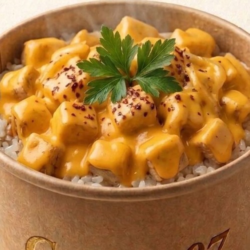 Kovada Cheddar Soslu Tavuk & Pilav