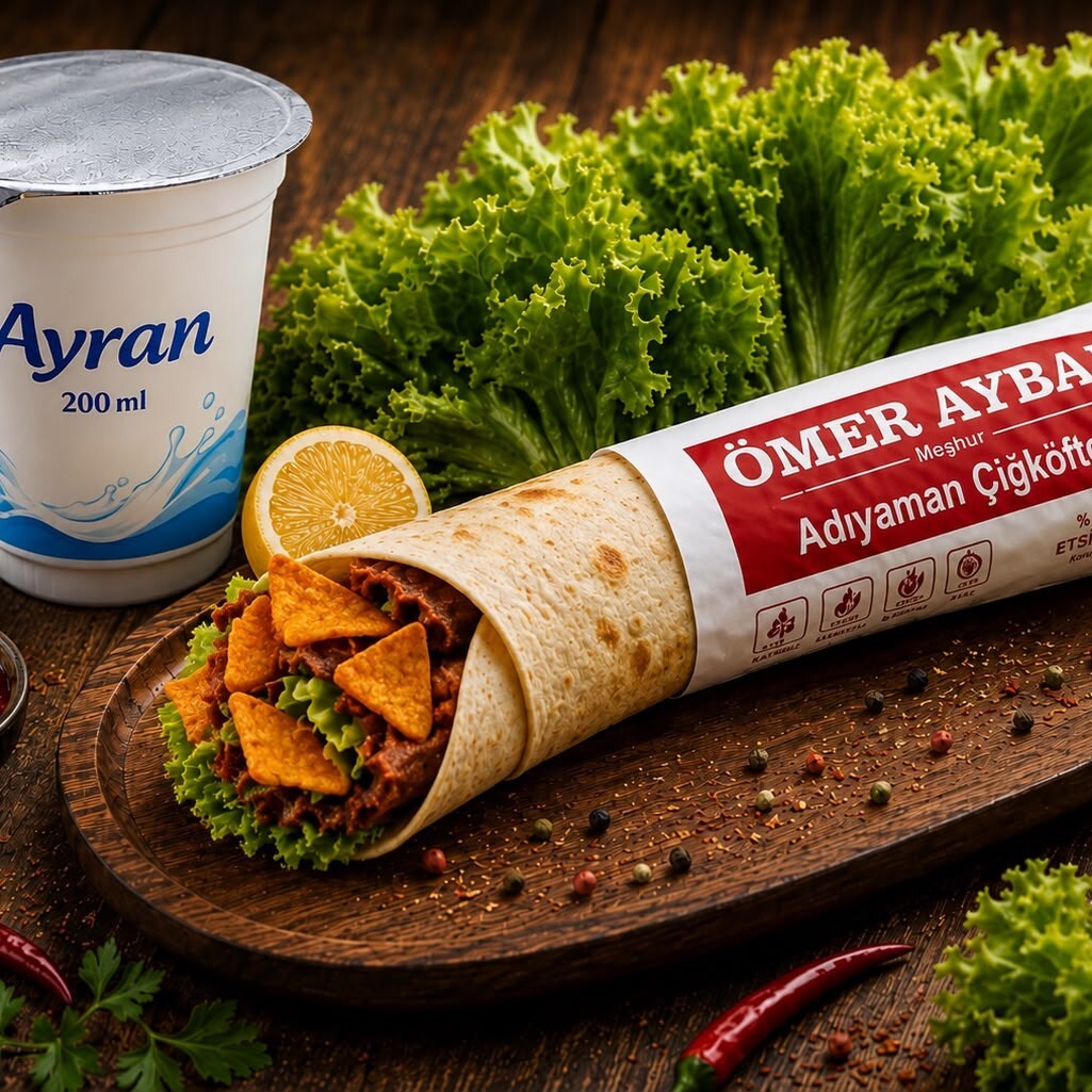 Doritoslu Mega Dürüm Menü (150gr) + Ayran (20cl)
