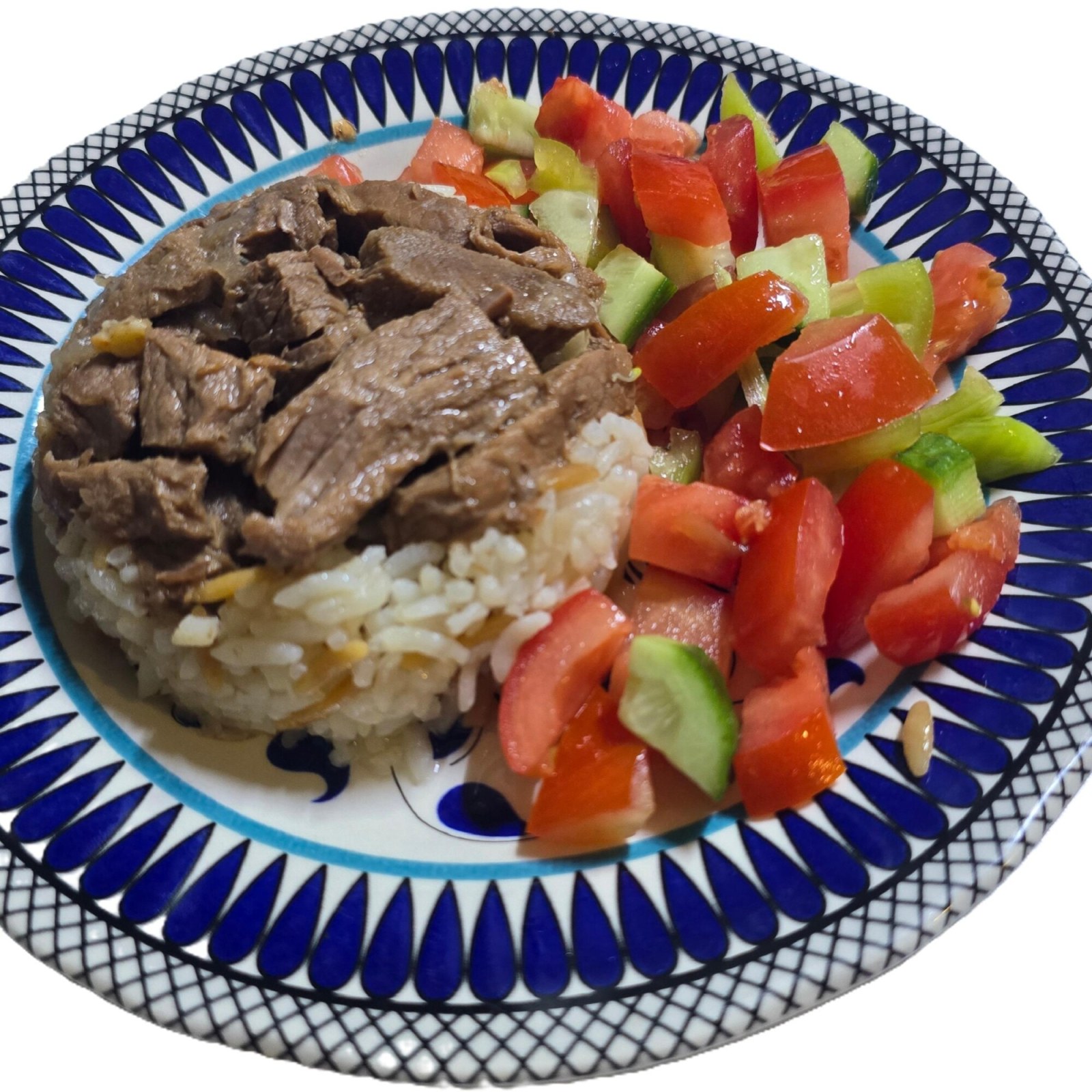 Pilav üstü Kavurma ve Çoban salata