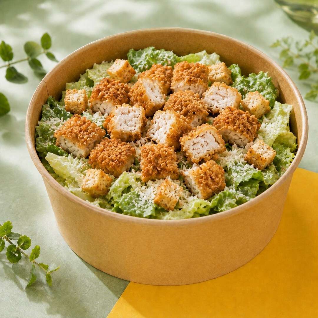 Çıtır Tavuk Sezar Soslu Salata