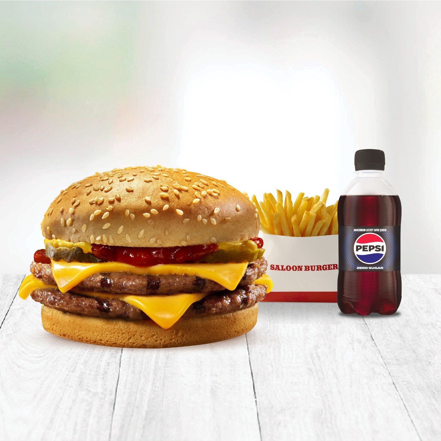 Double Cheeseburger Menü